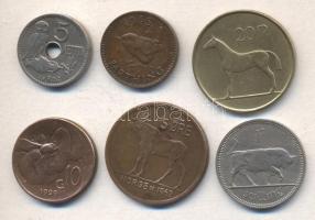 6db különféle pénzérme állat motívummal T:2,2- 6 different coins with animal motives C:XF,VF
