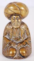 Ismeretlen alkotó: Cca 1950 Imádkozó pasa, réz, magasság: 10 cm