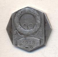 Scheid G. A. (ezüstáru és éremgyár) 1938. "Diplomás Club Bridge Versenye Vigaszdíj" Ag(0.800) nyolcszögletű díjérem (12,02g) T:2,2-