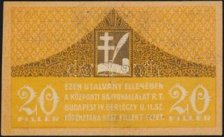 Budapest 1919. Központi Sajtóvállalat R.T. 20f T:III