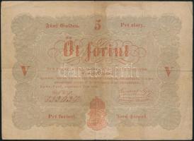 1848. 5Ft "Kossuth bankó" piros T:III