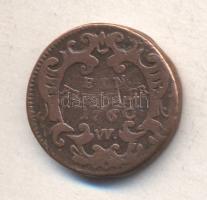 Ausztria/lengyel verdejel 1760W 1Kr "I. Ferenc" T:3 Austria/Polish mintmark 1760W 1 Kreuzer "Franz I" C:F