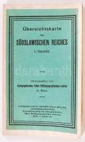 cca 1920 A Délszláv birodalmak / South-Slavian empires map 100x80 cm