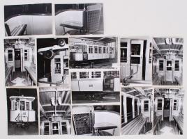 1987 25db fekete-fehér fotó régi villamoskocsikról, 9x14cm