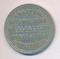 ~1900. A Magyar Királyi Államvasutak Alkalmazottai Fogyasztási Szövetkezete" 1 értékű bárcája T...