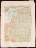 cca 1905 M. Földrajzi Intézet: Nyugat Oroszország térképe / Map of Wester-Russia 47x65cm