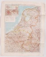 cca 1910 M. Földrajzi Intézet: Belgium, Németalföld és Luxemburg térképe / Map of the BENELUX states 47x65cm