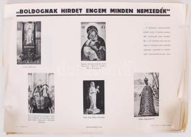 cca 1940 16 db missziós ismertetőtábla / missionary propaganda 16 tables 60x40 cm