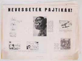 cca 1940 16 db missziós ismertetőtábla / missionary propaganda 16 tables 60x40 cm