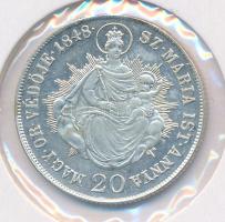 1848KB 20Kr Ag "V. Ferdinánd / Madonna" T:2/1- fny.