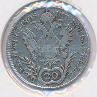 Ausztria 1808A 20Kr Ag "II. Ferenc" T:3 Austria 1808A 20 Kreuzer Ag "Franz II" C:F