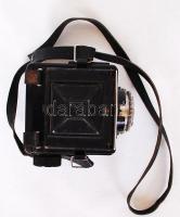 1949-1956 GOMZ Lubitel TLR, kétobjektíves tükörreflexes fényképezőgép T22 F-7.5cm 1:4.5 objektívvel,...