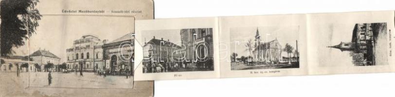 Mezőberény Kossuth tér (vasútállomással) leporellocard