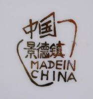 Porcelán dísztányér, jelzett, hibátlan, matricás, d:17 cm, 1990 Black Penny emlékív képével