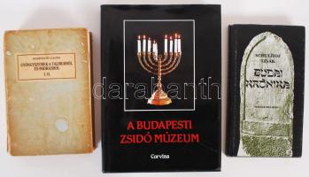 Judaika könyv tétel: Gyöngyszemek a Talmudból és a Midrasból I-II., Budai Krónika, A Budapesti Zsidó Múzeum