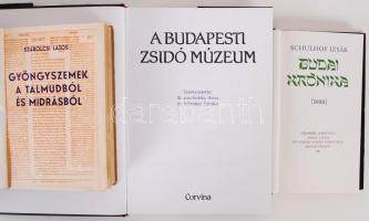Judaika könyv tétel: Gyöngyszemek a Talmudból és a Midrasból I-II., Budai Krónika, A Budapesti Zsidó...