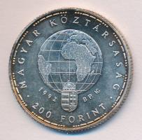 1992. 200Ft Ag "Veszélyeztetett állatvilág-gólya" T:BU