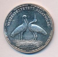 1992. 200Ft Ag "Veszélyeztetett állatvilág-gólya" T:BU