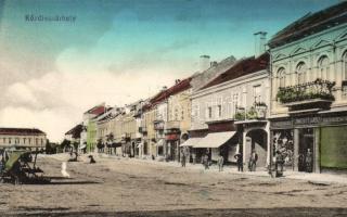 Kézdivásárhely market place, the shop of Lajos Jancsó (gluemark)