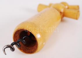 Régi fa dugóhúzó 17cm