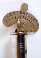 XIX. századi fémből készült állítható hangolósíp 7cm