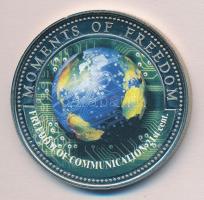 Libéria 2001. 10$ "Szabadság pillanatai-A kommunikáció szabadsága 21. század" multicolor T...