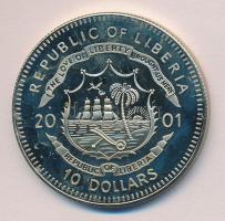 Libéria 2001. 10$ "Szabadság pillanatai-A Nobel-díjas Dalai Lama 1989." multicolor T:PP  Liberia 2001. 10 Dollars "Moments of Freedom-Nobel Price for the Dalai Lama 1989." multicolor C:PP