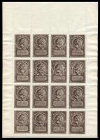 1932 Liszt-hét négynyelvű fogazott levélzáró teljes ív