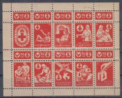 1941 Vöröskereszt levélzáró kisív