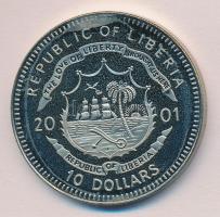Libéria 2001. 10$ "Szabadság pillanatai-A lélek szabadsága i.e. 560-479." multicolor T:PP  Liberia 2001. 10 Dollars "Moments of Freedom-Freedom of Mind - Buddha 560-479 BC" multicolor C:PP