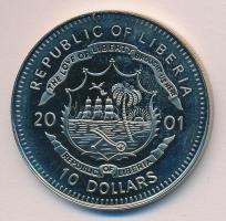 Libéria 2001. 10$ "Szabadság pillanatai-Libéria megalapítása 1847." multicolor T:PP Liberia 2001. 10 Dollars "Moments of Freedom-Foundation of Liberia 1847." multicolor C:PP