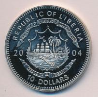 Libéria 2004. 10$ "Szabadság pillanatai-Ember a holdon 1969." multicolor T:PP Liberia 2004. 10 Dollars "Moments of Freedom-MAn on the Moon 1969." multicolor C:PP