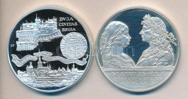 1990. 500Ft Ag + 500Ft Ag "Mátyás király" pár T:PP