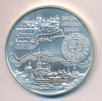 1990. 500Ft Ag "Mátyás király / Buda látképe" T:BU