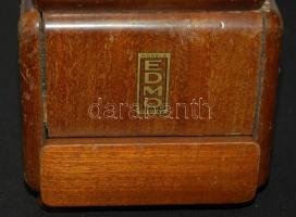 Régi fa kávédaráló Edmo felirattal 25cm magas