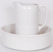 Kerámia mosdókancsó tállal / Bathroom jug with bowl, 27cm + d: 35cm