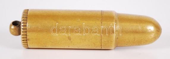 Töltényhüvelyből készített felakasztható régi öngyújtó /  Vintage lighter from cartridge, 5cm