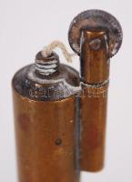 Töltényhüvelyből készített régi asztali öngyújtó / 
Vintage lighter from cartridge, 10cm