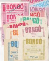1989-92. 12db klf Bongó sorsjegy