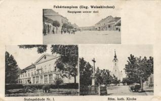 Fehértemplom Main street, church (EK)