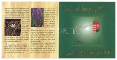 1995. 10f-200Ft 11klf db szettben, (200ft Ag) "Forgalmi pénzeink madár és virágábrái" isme...