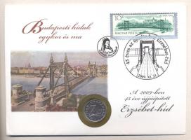 1999. 50f "45 éves az újraátadott Erzsébet-híd" érmés bélyeges boríték alkalmi bélyegzővel T:1