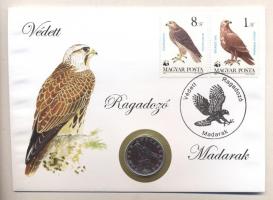 2003. 50Ft "Védett ragadozó madarak" érmés bélyeges boríték alkalmi bélyegzővel T:2