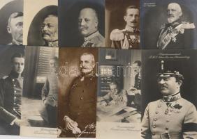 1914-1918. 41 db képeslap: német, osztrák és magyar hadvezérek, magasrendű katonatisztek/ 41 Stk AK, Heerführer, Generalen Deutschland und Österreich-Ungarn