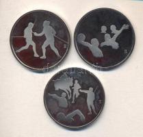 Papp László (1947-) 1992. "Barcelonai Olimpia- Magyar Csapat" (3x) ezüstözött emlékérem 3k...