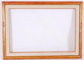 Modern fa képkeret apró lepattanással, belső: 59,5×40 cm, külső: 72×51 cm