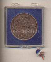 Lapis András (1942-) 1979. "Szegedi árvíz 100. évfordulója - Szeged Megyei Városi Tanács" Br emlékérem (42,5mm) plombált MNB tokban T:1