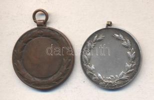 1894. "Magyar Kerékpáros Szövetség" Ag(11,68g) jelzett és Br díjérem T:2-