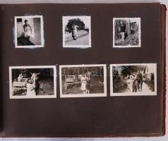 1941-1944 Fotóalbum az osztrák katonai lovasiskolaként és állomáshelyként szolgáló Schlosshofban kés...