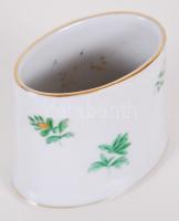 Kézzel festett jelzett Herendi porcelán fogpiszkálótartó / Herendi handpainted toothpick-holder 5,5c...